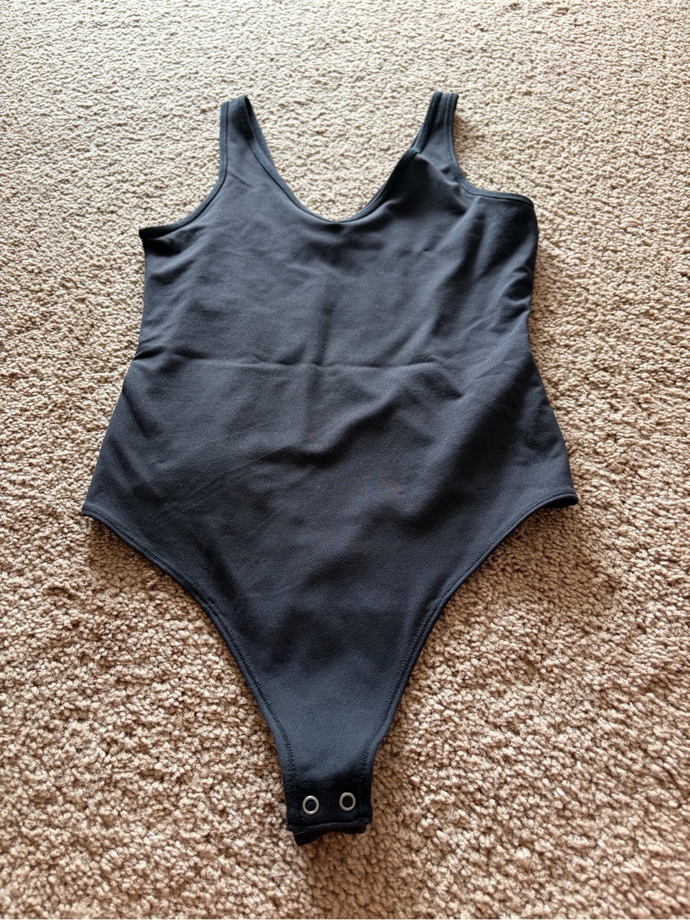 Black V-neck Bodysuit